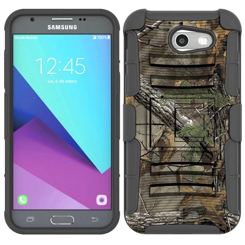 Для Samsung Galaxy J3 2017/J327P чехол версия для США Hybrid Heavy Duty 3 в 1 военный Камуфляжный