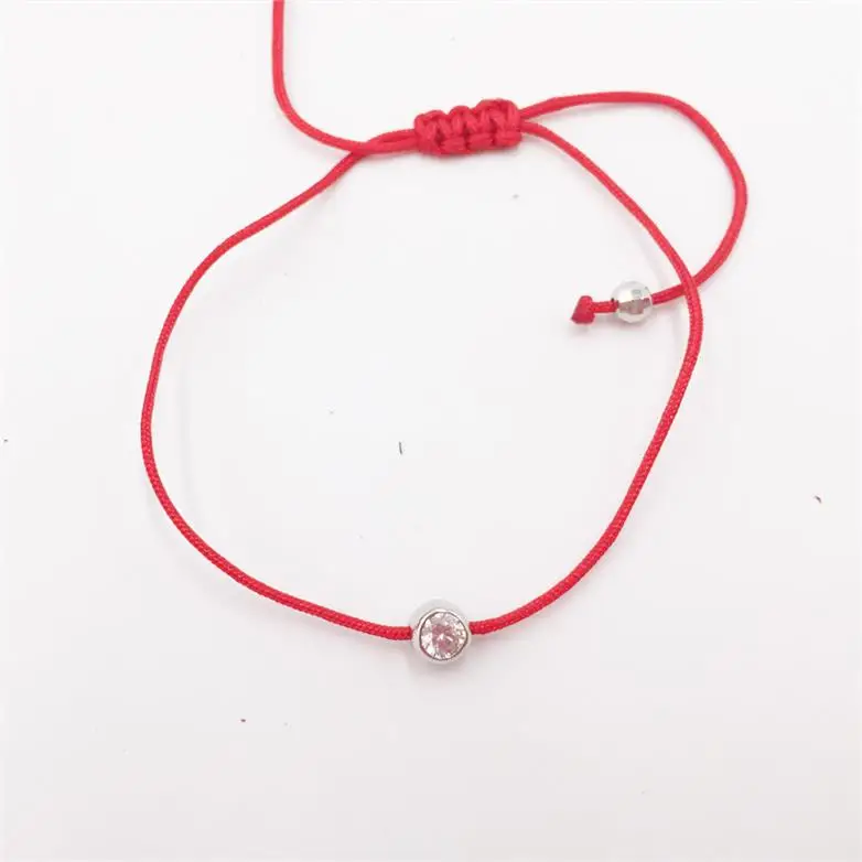 whole red rope Красный браслет-цепочка с цирконием, 925 пробы, Серебряная Веревка, браслет с красной нитью, браслеты для женщин, ювелирные изделия - Окраска металла: whole red rope