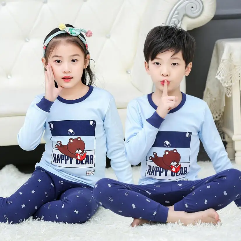 11 kids pajamas children sleepwear baby pajamas sets boys girls animal pyjamas pijamas cotton nightwear Homewear Toddler Clothes - Цвет: 11
