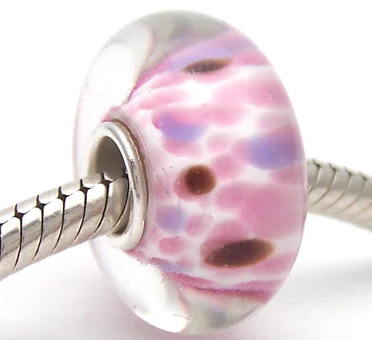 

PJG289 100% Authenticity S925 Sterling Silver Beads Murano Glass beads Fit European Charms Bracelet diy jewelry Lampwork