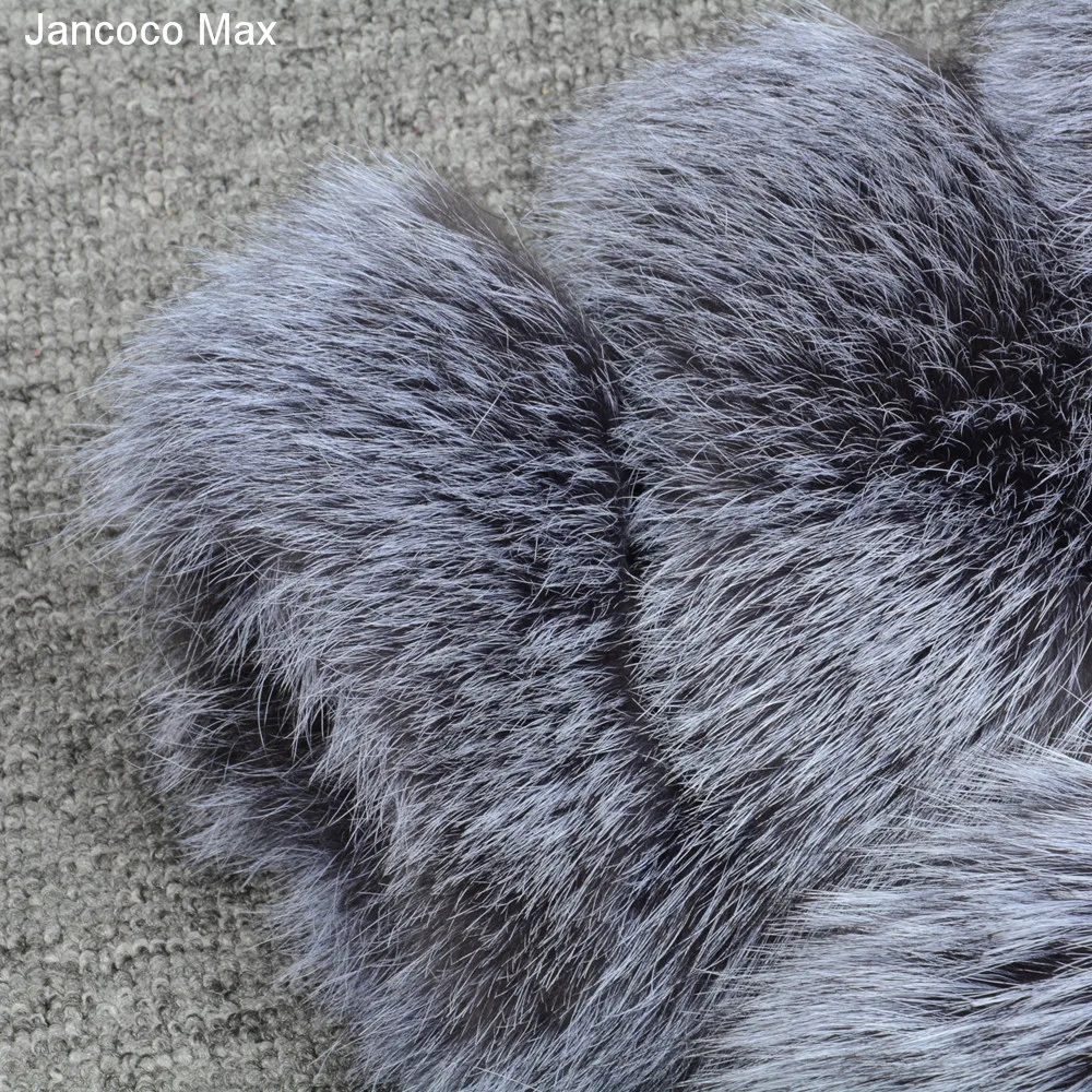Jancoco Max Lady модное зимнее теплое длинное пальто из натурального Лисьего меха, женская верхняя одежда из натурального меха, Новое поступление S7152