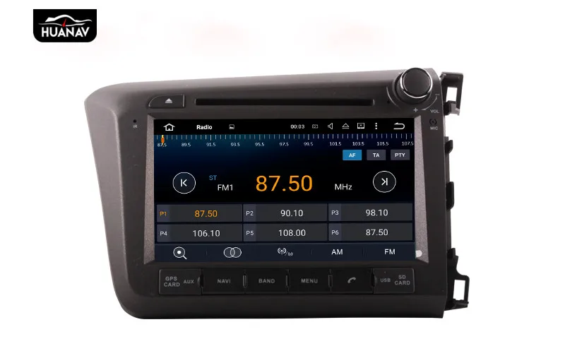 Android 8 0 автомобильный CD DVD плеер GPS навигация для Honda Civic 2012-2015 правая рука вождения