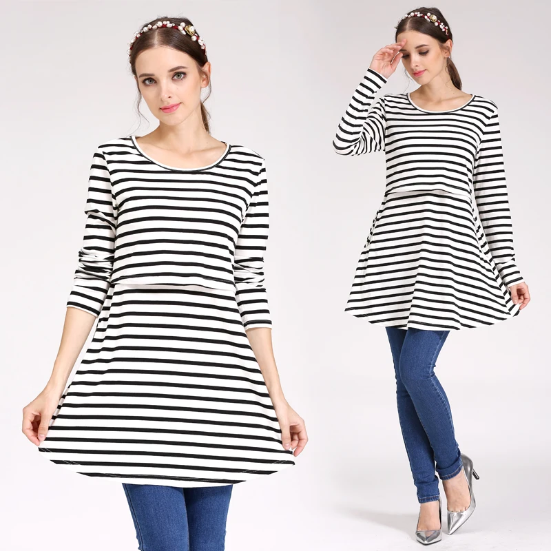 Одежда для беременных с длинными рукавами мам платье платья грудного