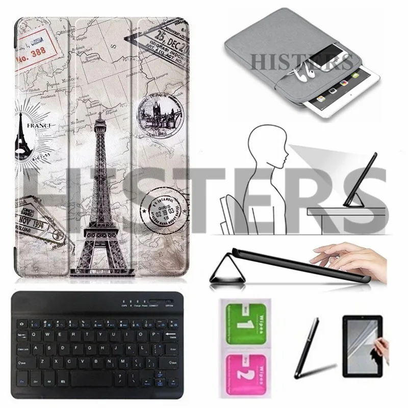BBK-N7-TT Аксессуары для Samsung Galaxy Tab A 8,0 s-ручка SM-P200 SM-P205 чехол+ Bluetooth клавиатура+ чехол+ пленка+ стилус+ салфетки - Цвет: BBK-N7-TT