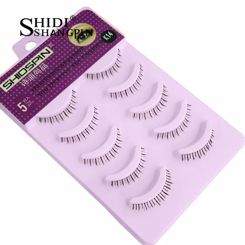 5 пар прозрачных накладных ресниц Lahes натуральные длинные ресницы ручной работы