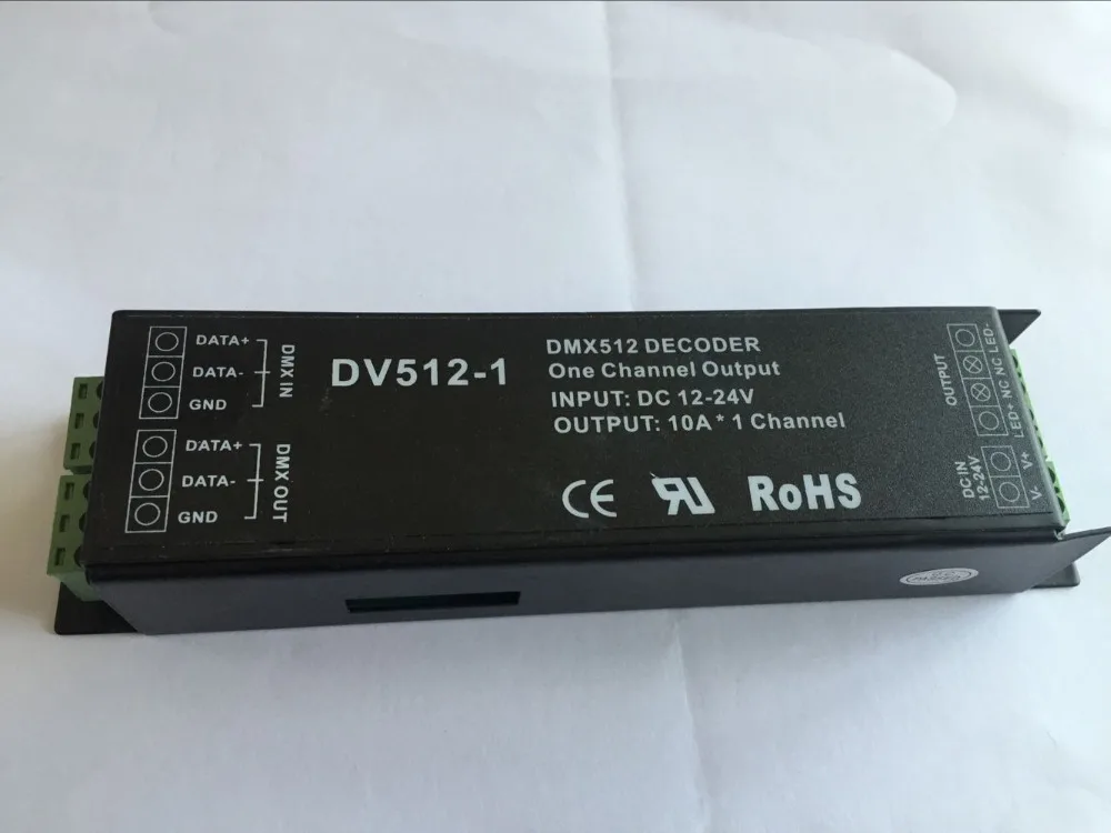 

1CH easy dmx декодер постоянного напряжения, DC12-24V вход; 10A * 1 канальный выход