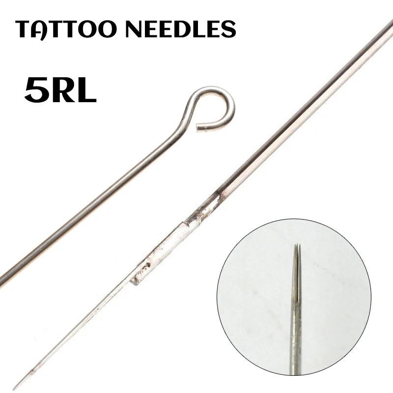 

10pc 5RL Round Liner Tattoo Needles Assorted Sterilized Stick Poke Tattoo Machine Needle Body Art Tattoo Pin Tattoo Gun Supplies