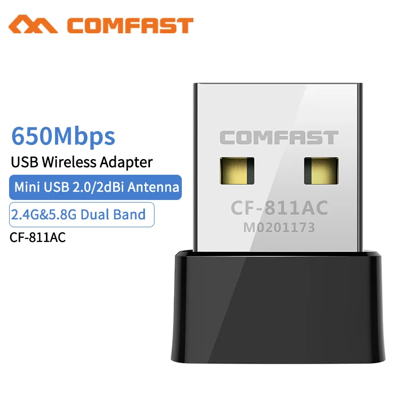 

USB беспроводной Wi-Fi адаптер, 650 Мбит/с, RTL8811