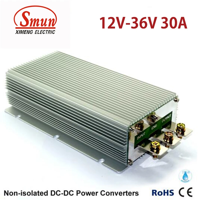 Водонепроницаемый IP68 12V to 36V 30A 1080W DC конвертер для автомобиля и транспортного