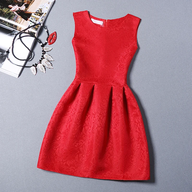 Женское жаккардовое платье элегантное облегающее Пышное Платье без рукавов 6