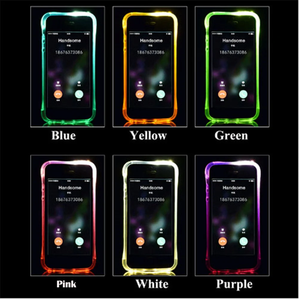 Balmora светодио дный вспышки ТПУ чехол для iPhone 7 8 10 X прозрачный вызова Световой