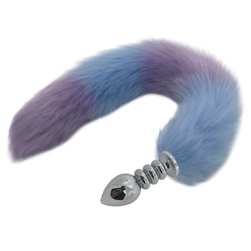 3 размера винтовая нить мягкая анальная пробка лисий хвост Романтика анус шарик