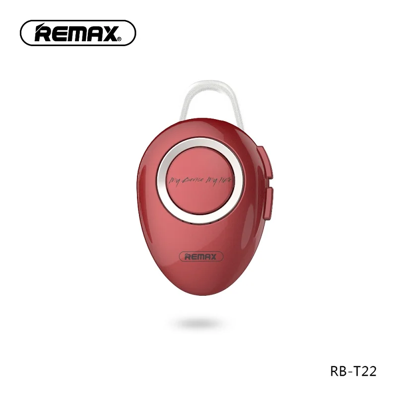 Новое поступление remax T22 мини беспроводные Bluetooth наушники V4.2 Автомобильная гарнитура с микрофоном для вождения автомобиля телефона спорта - Цвет: Красный