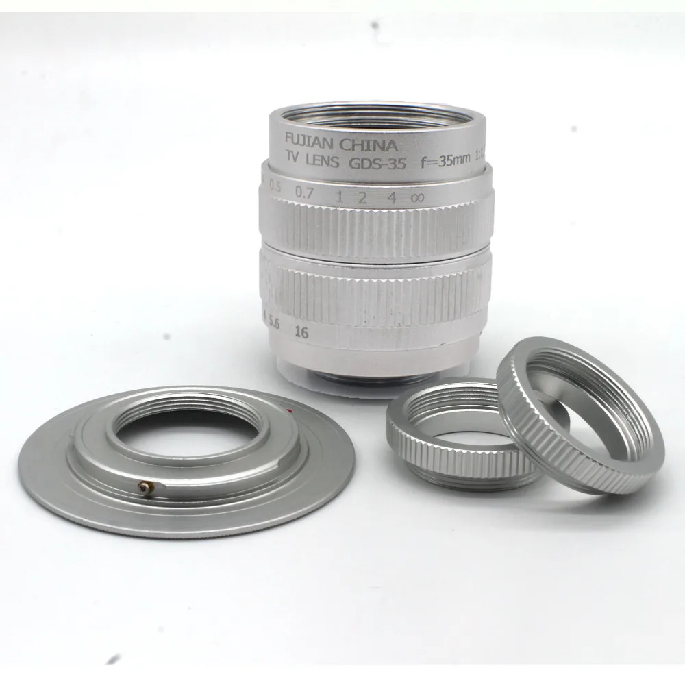 Серебристый корпус объектива для телевизора 35 мм f/1.7C + C M4/3 камеры EP1 EP2 G1 GF1 GF2