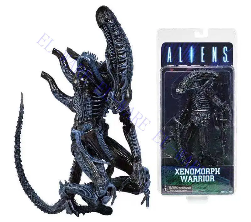 7 дюймов инопланетянин NECA Серия 2 Alien Blue Xenomorph Warrior 18 см ПВХ фигурка Коллекционная
