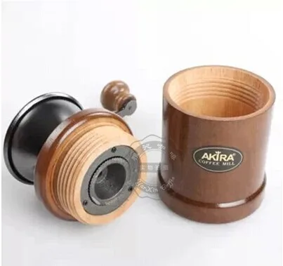 Классическая деревянная Кофемолка ручная нержавеющая сталь Ретро кофейная
