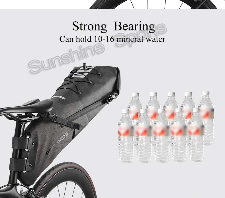 Rockbros 10L/14L дорожная сумка для горного велосипеда, водонепроницаемая велосипедная Дорожная сумка на заднее сиденье, велосипедная сумка на седло, сумка для велосипеда, Аксессуары для велосипеда
