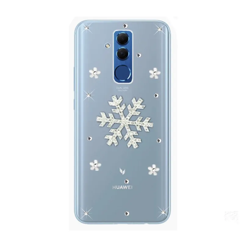 Mate 20 lite Рождественский подарок чехол для Huawei y9 y6 y7 y5 prime 2018 pro y3 2017 p9 Мини Алмазный