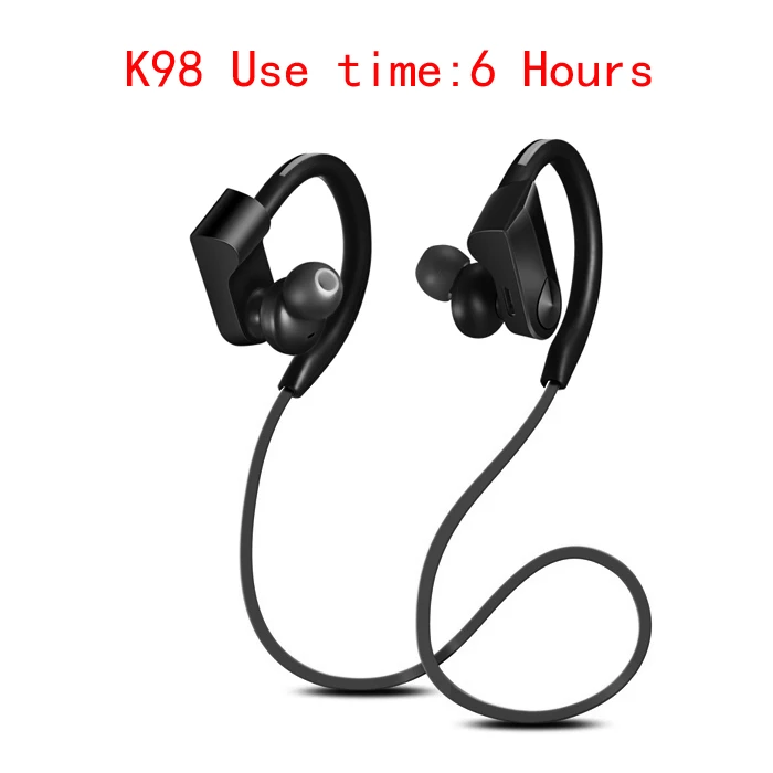 black Беспроводные наушники CBAOOO K98, Bluetooth наушники, спортивные стерео басы, Bluetooth гарнитура с микрофоном для телефона xiaomi - Цвет: black