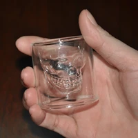 crystal skull head vodka whiskey wine beer bar glass drinking decanter cup home drinking ware