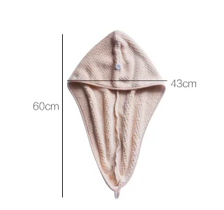 Coral Velvet Absorbent Dry Hair Cap Quick Towel Adult Shower WY010 | Дом и сад