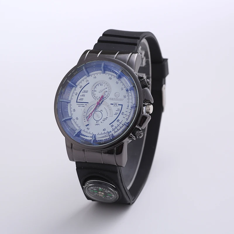 Лидирующий бренд Роскошные Кварцевые часы повседневные мужские черные