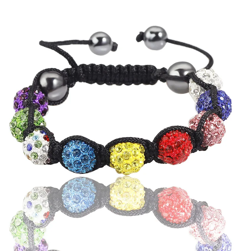 

QianBei Charm Bangles for Women Crystal Rhinestone Beads Bracelets Femal Jewelry