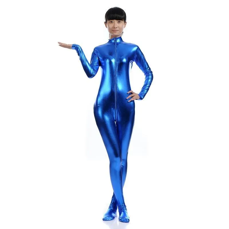 Unitard черный облегающий комбинезон с длинными рукавами лайкра Золотая водолазка металлик Zentai боди блестящие металлические Вечерние боди сценический костюм