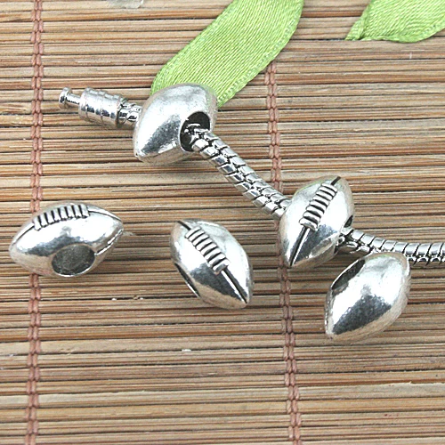 

20pcs Tibetan Silver color American football design LOOSE beads EF0969