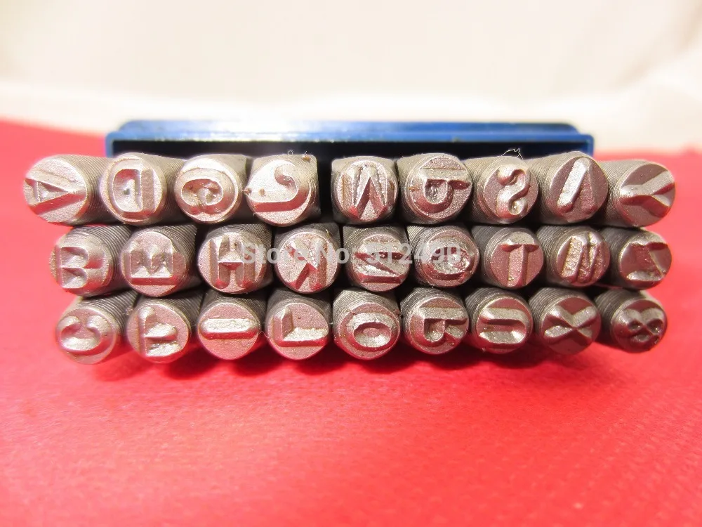 Набор штампов для изготовления металлических надписей 27 шт. 5 мм | Украшения и