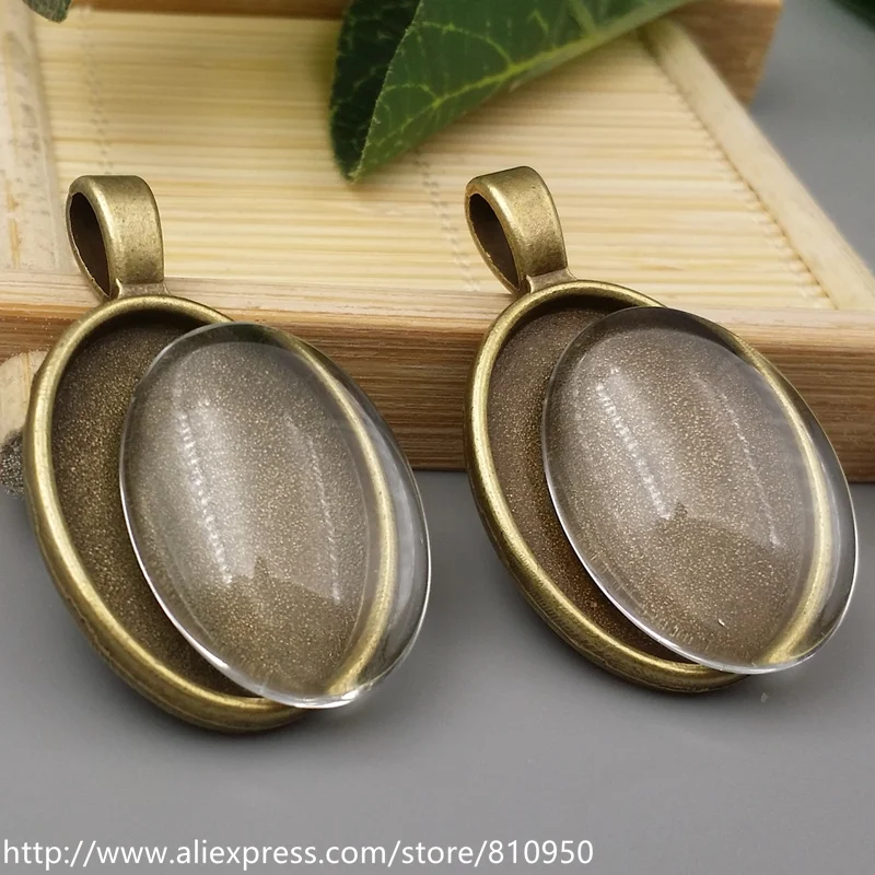 10 компл./лот 18х25мм античная бронза сплав Шарм Камея овальная основа установка