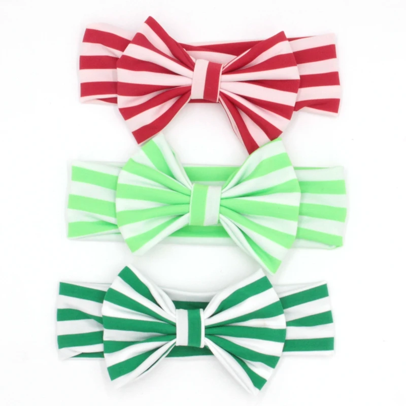1PC Retail New Cute Baby Headband 5"Bow Stripe Hair Accessory Children Birthday Party Hairband |