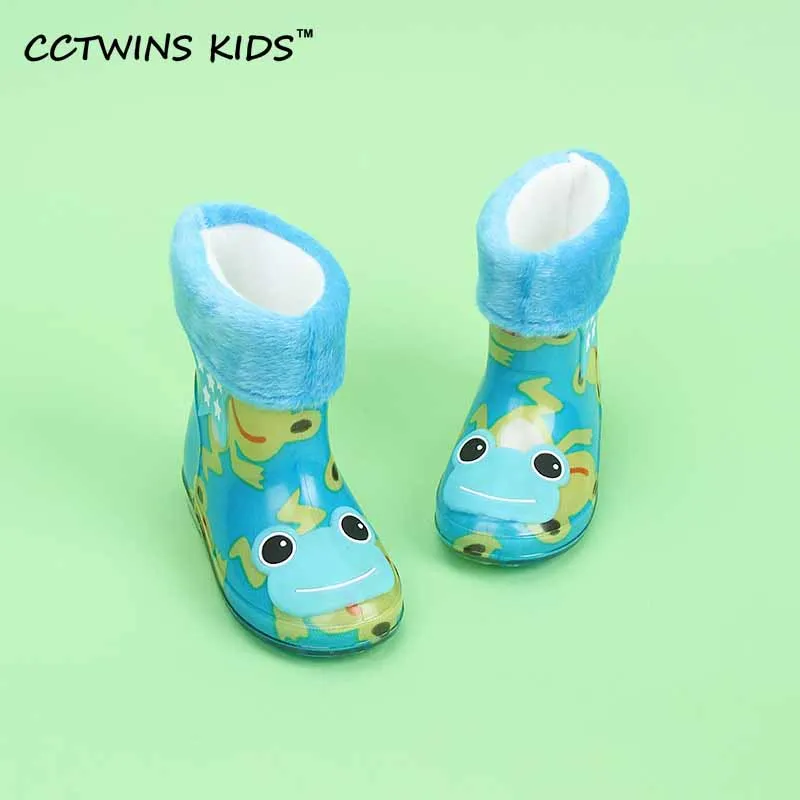 CCTWINS KIDS/лето г.; детская брендовая водонепроницаемая обувь из ПВХ для маленьких девочек; синие резиновые сапоги для мальчиков; желтые ботиночки; C1107 - Цвет: Небесно-голубой