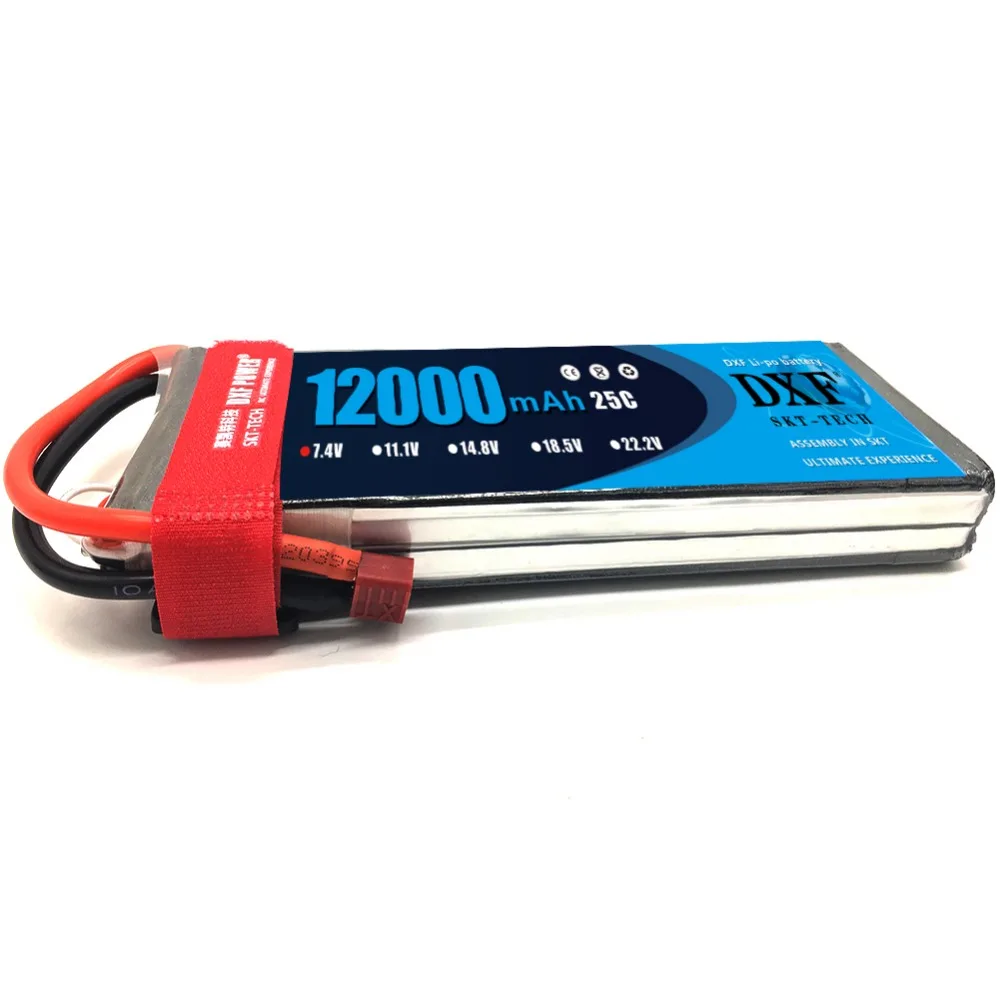 

2017 DXF Good Quality Lipo Battery 7.4V 12000MAH 25C-50C RC AKKU Bateria for Airplane Helicopter Boat FPV Drone UAV Free ship