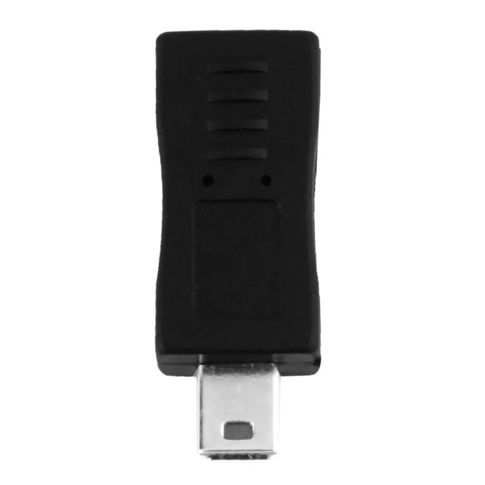 Черный Micro USB женщина к Mini разъем Мужской конвертер адаптер новейшие|Соединители|