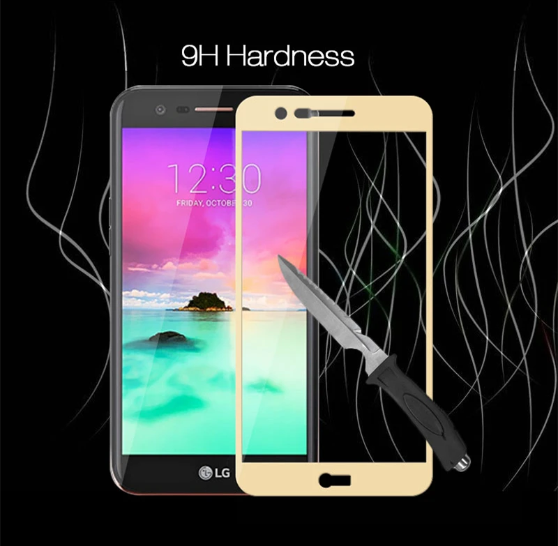 Закаленное стекло для LG K10 2017 2 шт. Защитная пленка экрана LV5 M250N полное покрытие