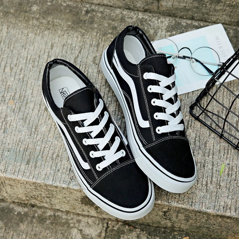 2019 Spring Canvas Lace-up Men Casual Flat Male Footwear Fashion Patchwork Leisure Breathable Teenager Shoes | Обувь