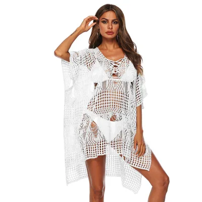 2020 сексуальное прозрачное ажурное платье на шнуровке с рукавом летучая мышь и