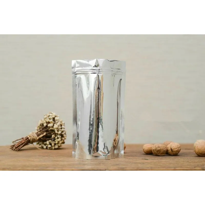 100 шт. пакеты из прозрачной пластиковой алюминиевой фольги 9 х15 + 3 см|bag closing sewing