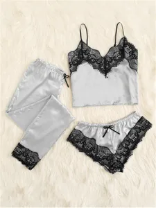 Лидер продаж, летняя Женская атласная кружевная сетчатая одежда для сна, шорты, пижама, Женская пикантная одежда для сна, наряды, 9 цветов, W3