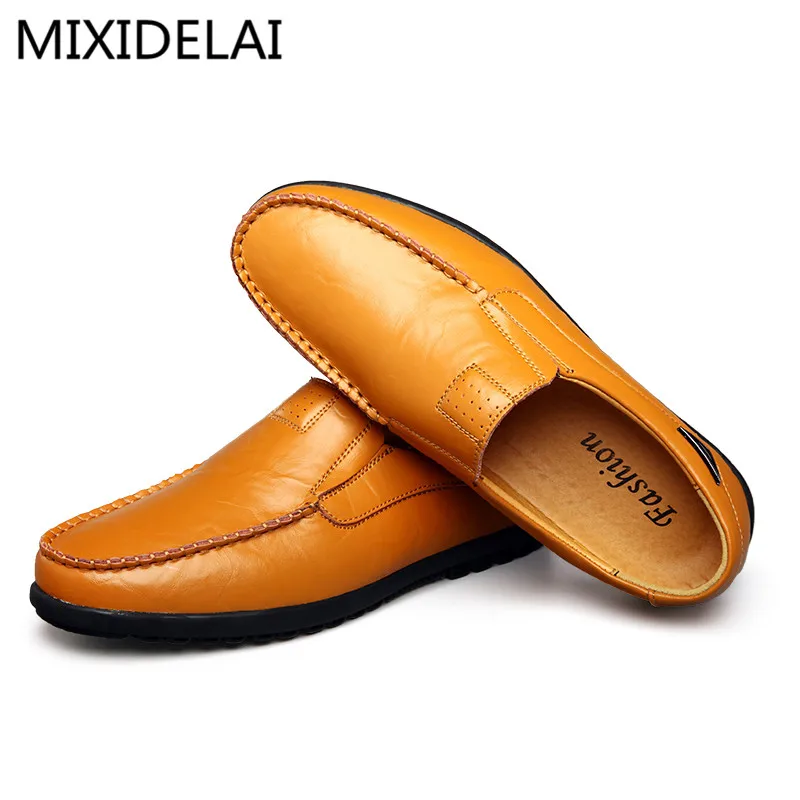 Large Size 38-46 Men Leather Casual Shoes Loafers Fashion Moccasins Chaussures Flats Male Breathable Driving | Обувь