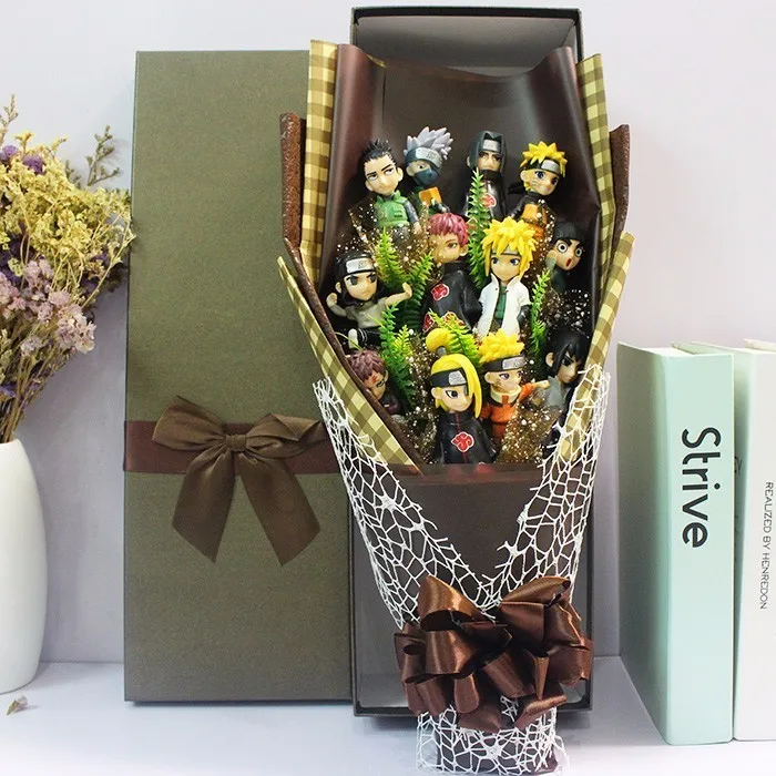 Наруто Хината фигурка цветок букет Hyuuga huuga Львы кулак Jiraiya Minato Saruka модель игрушки для детей мальчик подарок на день рождения