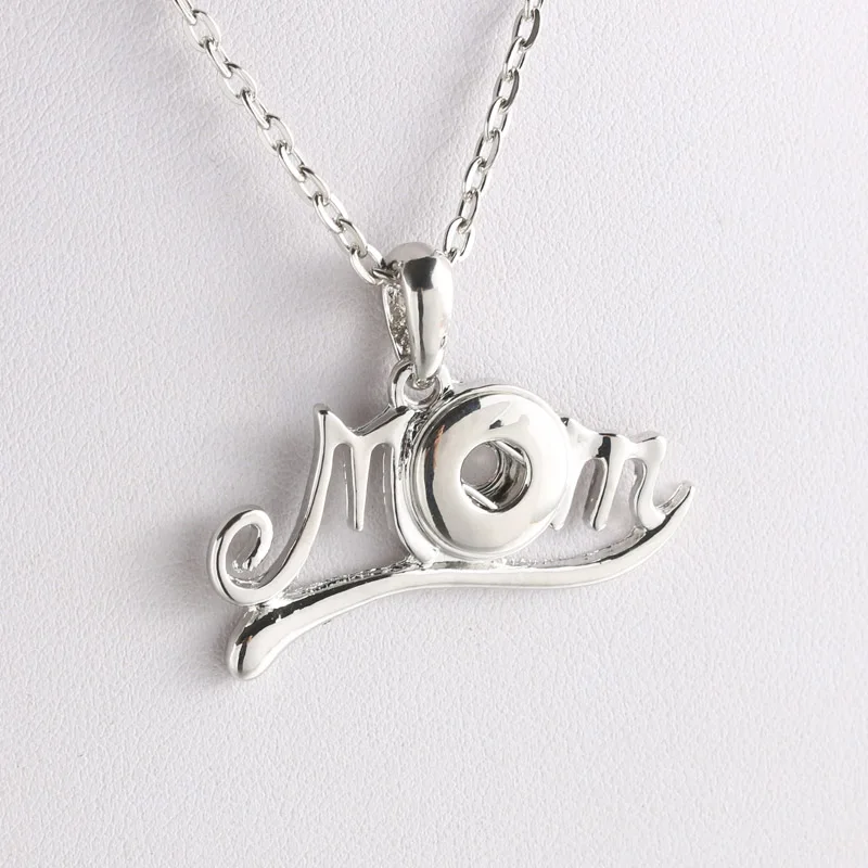 Boom Life New Fashion Letter Jewelry Snap Buttons Necklaces Link Chain 60CM With Crystal Pendant Fit 12MM Jewlery | Украшения и