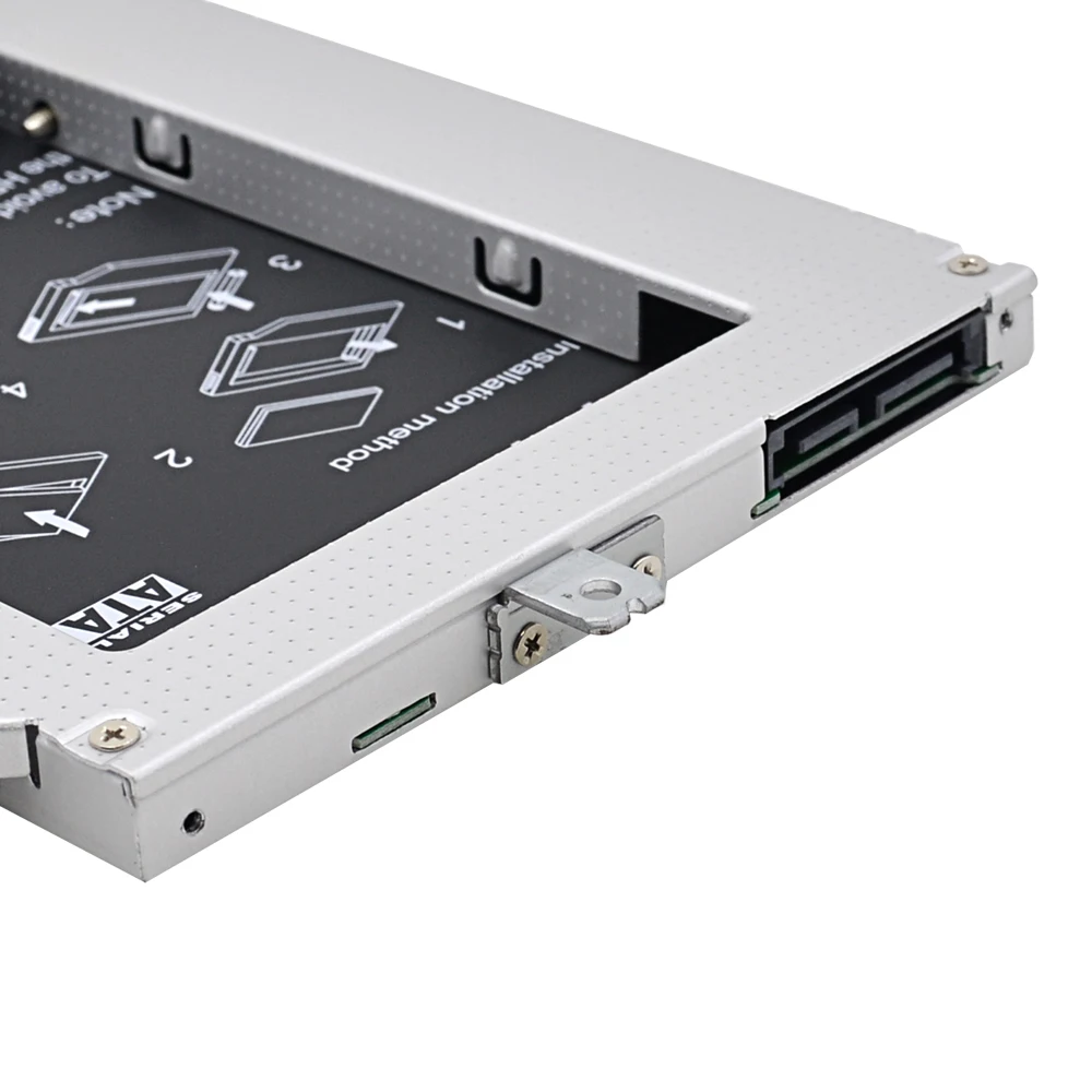 Полный алюминиевый 2nd HDD Caddy 9 5 мм 2 &quotSATA III SSD чехол Корпус для жесткого диска Lenovo