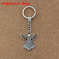 2pcslots keychain angel alloy charms pendants key ringtravel protection diy accessories 38 8x42 5mm pendant a 453f