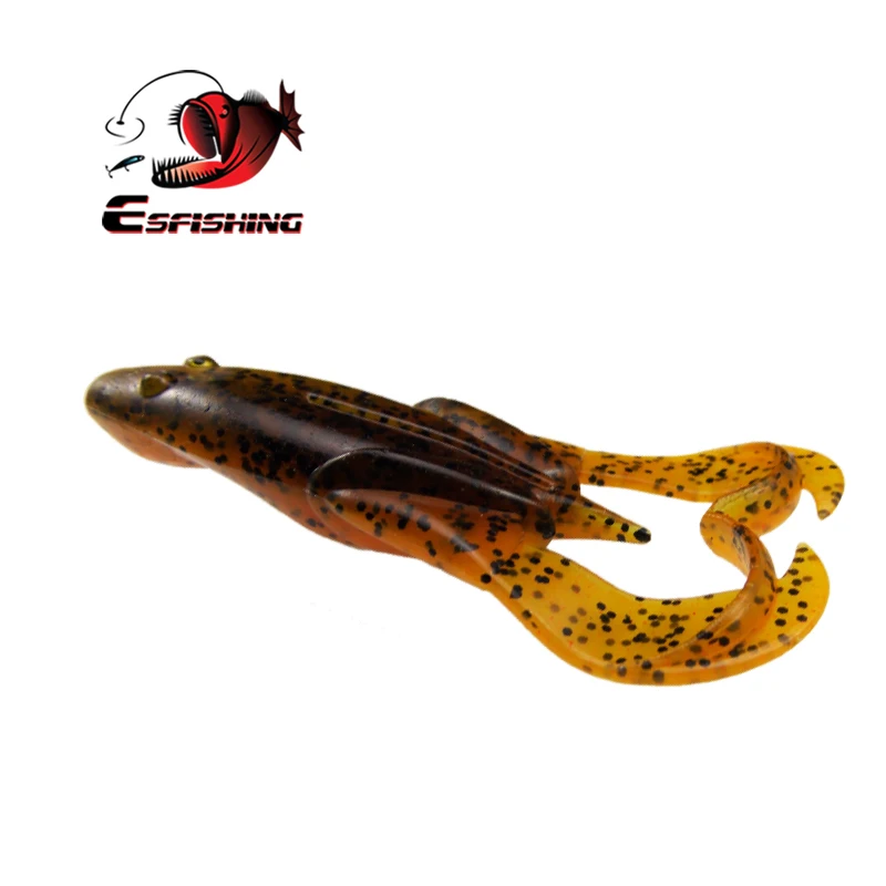 CA102DC ESFISHING Лягушка приманка шумный Хлопушка лягушка 75 мм 9 г 6 шт. Топ воды рыболовные приманки Спиннер Мягкая наживка isca искусственная вспышка - Цвет: CA102DC