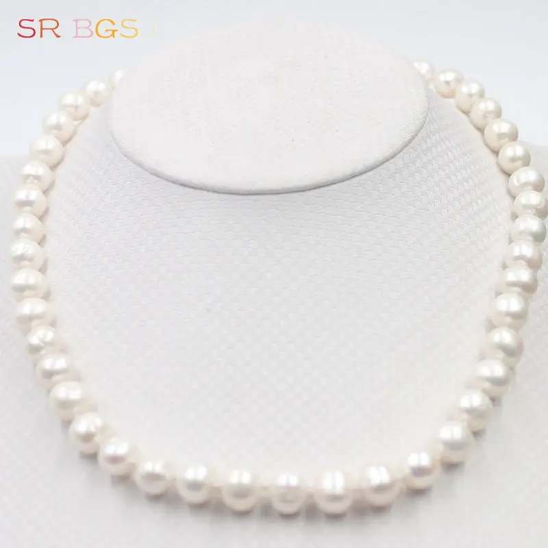 Бесплатная доставка 10 мм почти круглый узел из пресноводного жемчуга элегантное