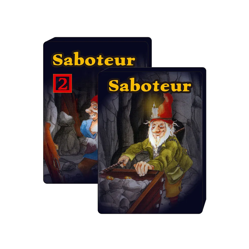 saboteur12 Полный английский саботаж 1+ 2 настольные игры база+ Расширение карликовый Шахтер jeu de забавные семейные вечерние карточные игры - Цвет: saboteur12
