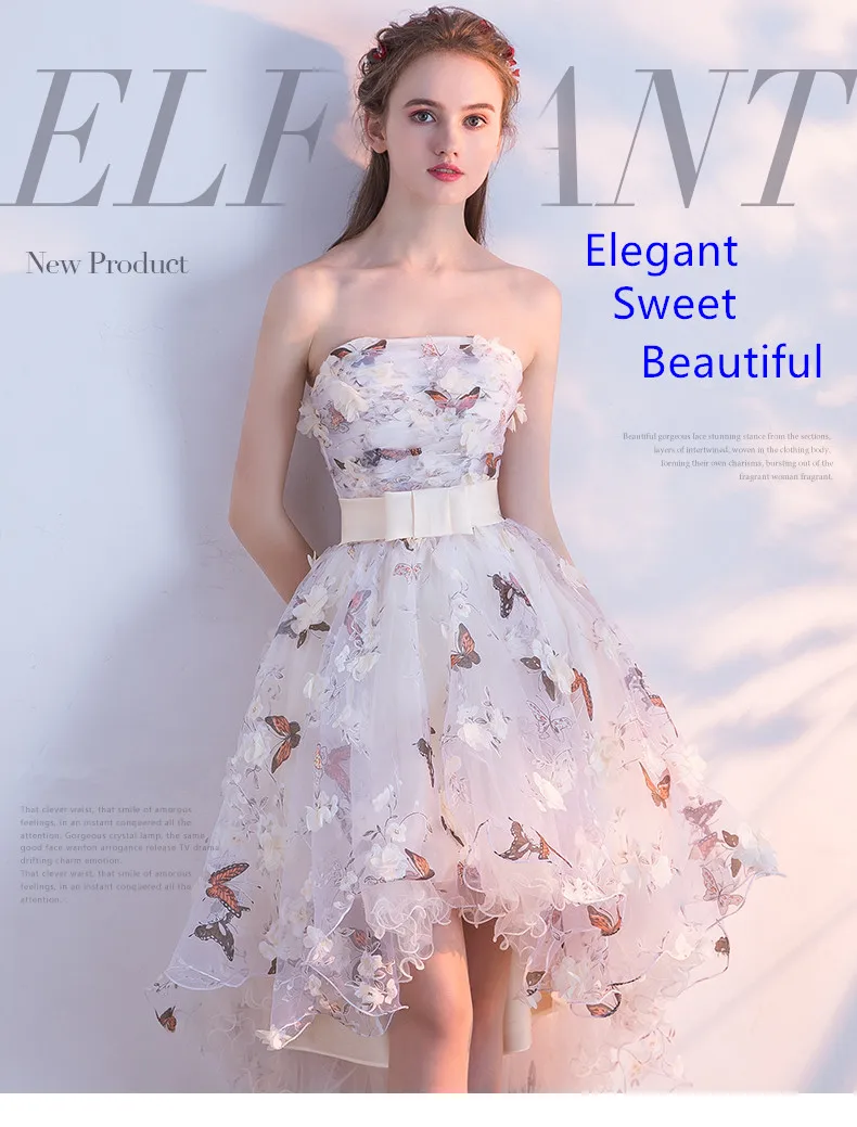 Robe de soiree короткое спереди длинное сзади летнее без бретелек на шнуровке выпускное платье праздничные платья на заказ