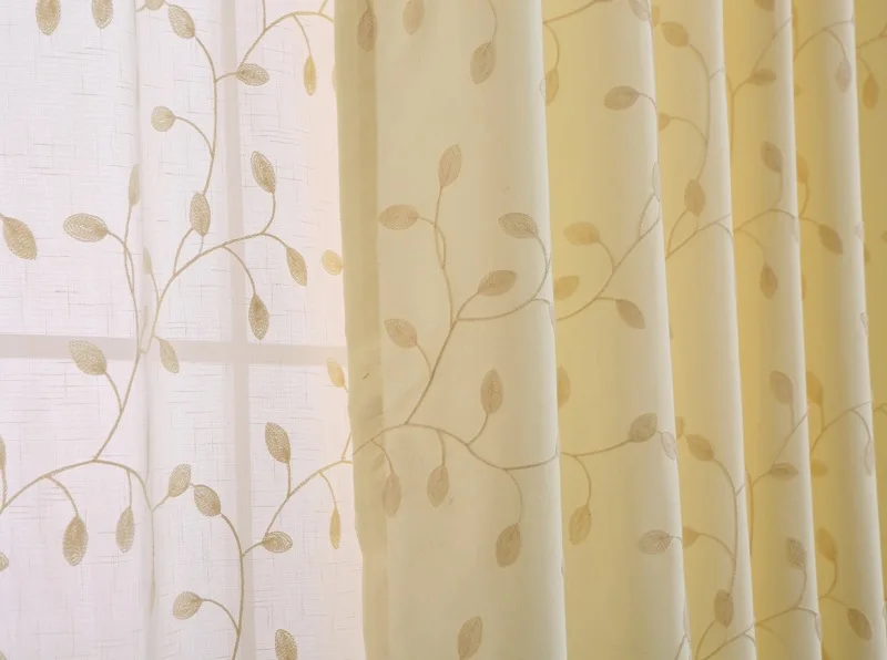 2016 пастырской стиль тюль для гостиной вышитые вуали шторы занавес cortinas cocina окон